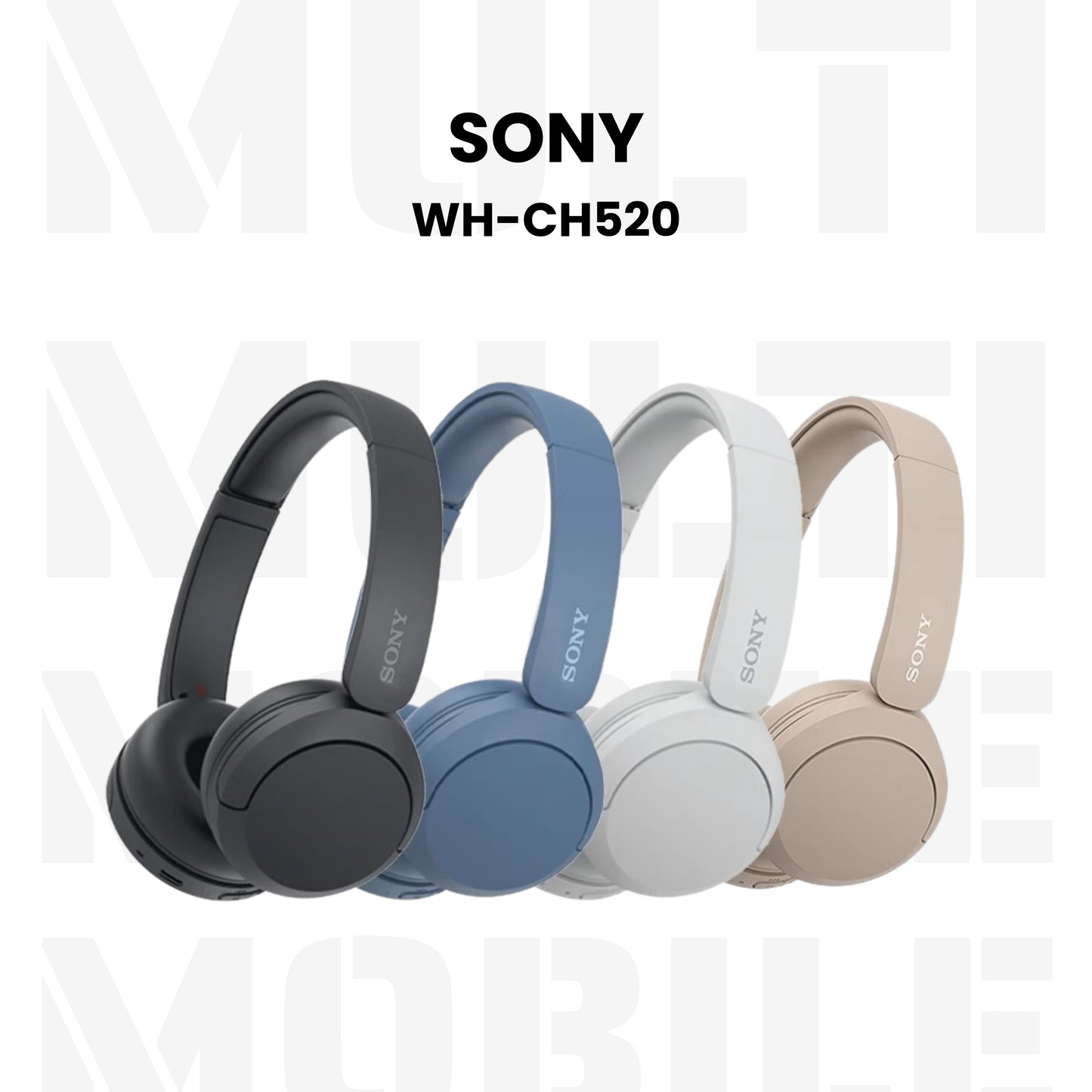 Sony WH-CH520 Wireless Headphones Bluetooth On-Ear Headset